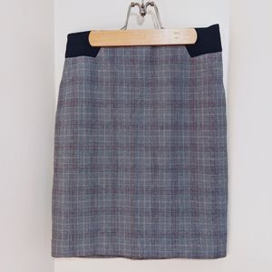 2/$25 Grey Plaid Pencil Skirt The Limited Size 6
